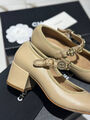 Туфли Chanel женский кожа бежевый 156703-2