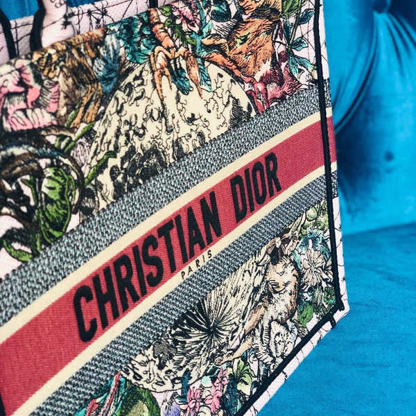 Сумка Christian Dior Book 36 женский текстиль бордовый 74173-3
