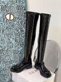 Ботфорты Christian Dior женский кожа черный 14472-3
