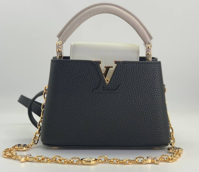 Сумка Louis Vuitton Capucines женский кожа черный 96958