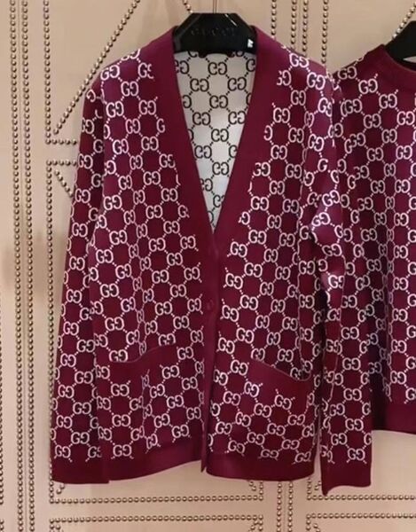 Кардиган Gucci женский вязаная ткань бордовый 168137