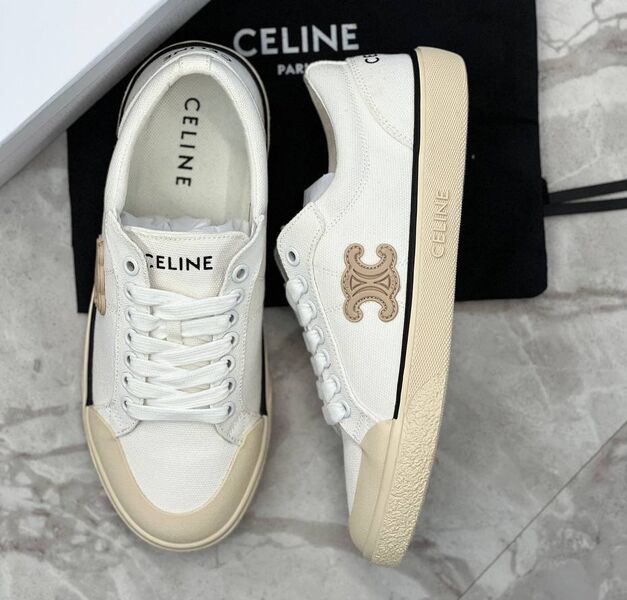 Кеды Celine женский текстиль белый 186513