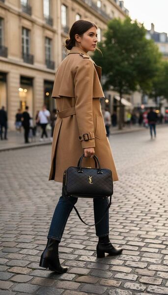 Сумка Saint Laurent женский кожа черный v8175965-1-6