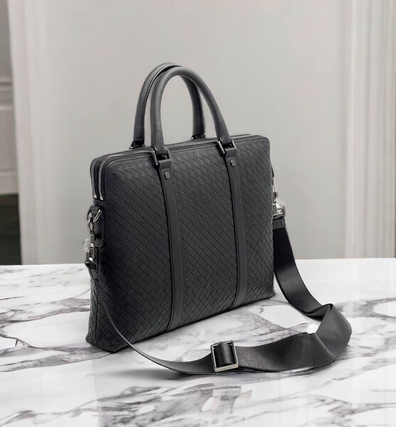 Мужской портфель Bottega Veneta мужской кожа черный 150106-4