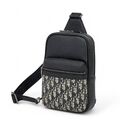 Мужская сумка слинг Christian Dior мужской кожа swift черный,белый 176226-2