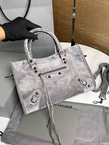 Сумка Balenciaga женский замша графитовый b9133563-1-8