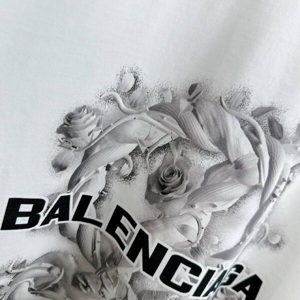 Футболка Balenciaga мужской белый -7