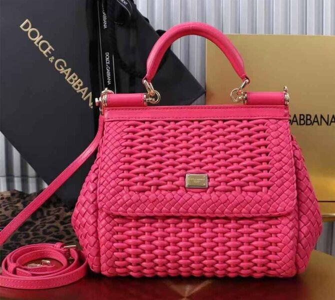 Сумка Dolce & Gabbana женский кожа бордовый 192118