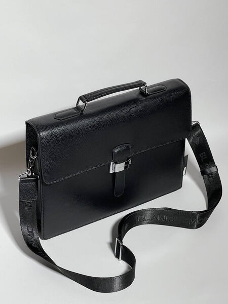 Мужской портфель Montblanc мужской кожа черный 132089-2
