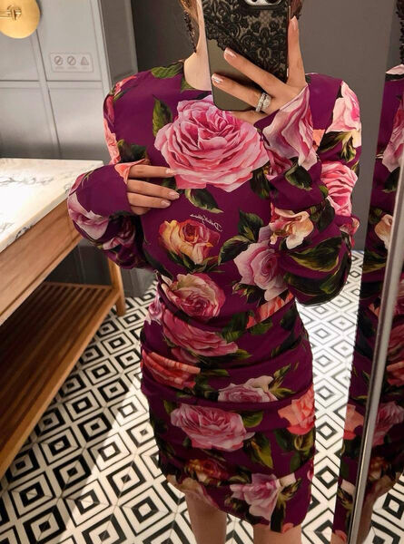 Платье Dolce & Gabbana женский шелк бордовый 184723-2