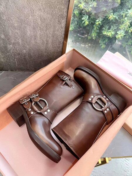 Женские ботинки Miu Miu женский кожа z8595739-1-2