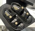 Сандалии Chanel женский замша черный 109672-1
