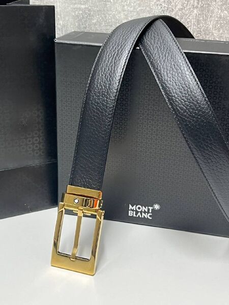 Мужской ремень Montblanc мужской кожа черный i6557336-1-3