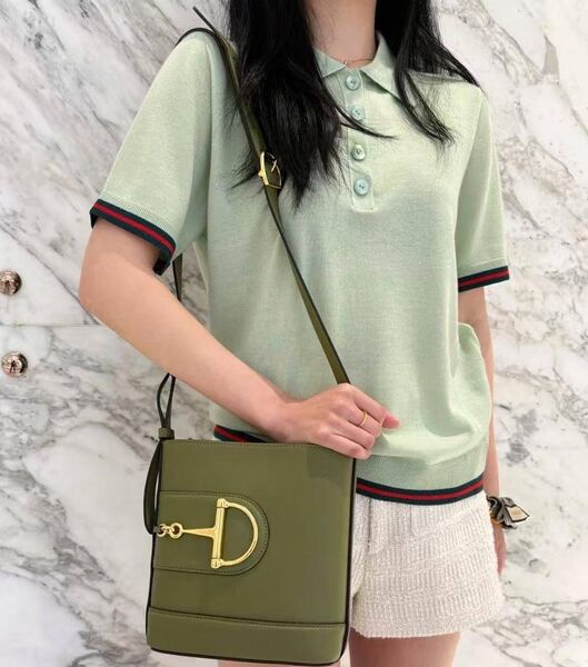 Поло Gucci женский болотный 188186