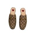 Сабо Gucci женский текстиль бежевый 65557-2