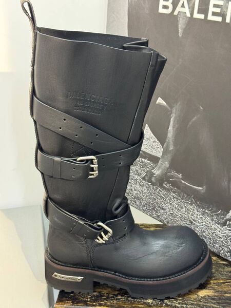 Сапоги Balenciaga женский кожа черный 199446-5