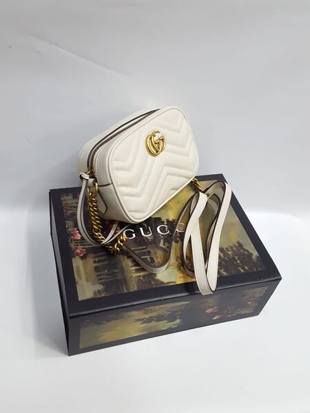 Сумка Gucci Gg Marmont женский кожа белый 75156-2