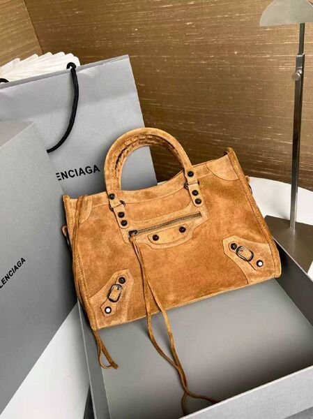 Сумка Balenciaga женский замша коричневый c1681024-1-6