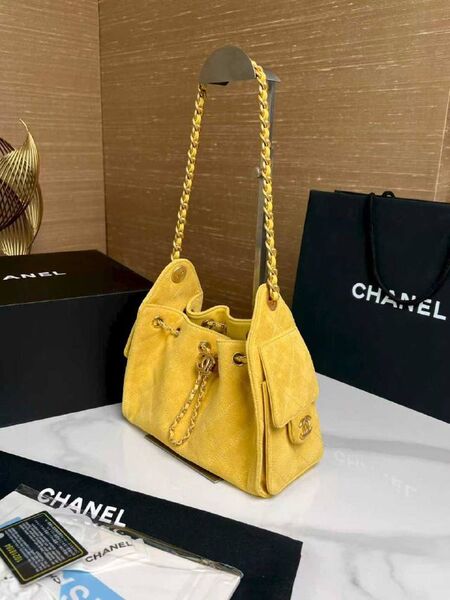 Сумка Chanel женский замша желтый s8384612-1-5