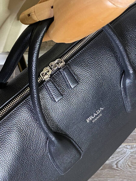 Дорожная сумка Prada мужской кожа черный 174420-3