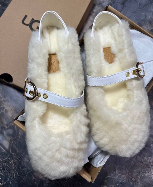 Угги Ugg Slipper женский кожа белый 167649