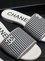 Шлепки Chanel женский текстиль черный 151153-2