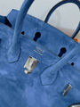 Сумка Hermès Birkin 25 женский замша синий 155725-3