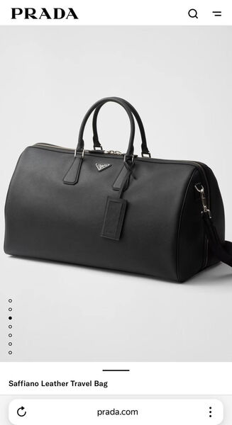 Дорожная сумка Prada мужской кожа черный 170414-6