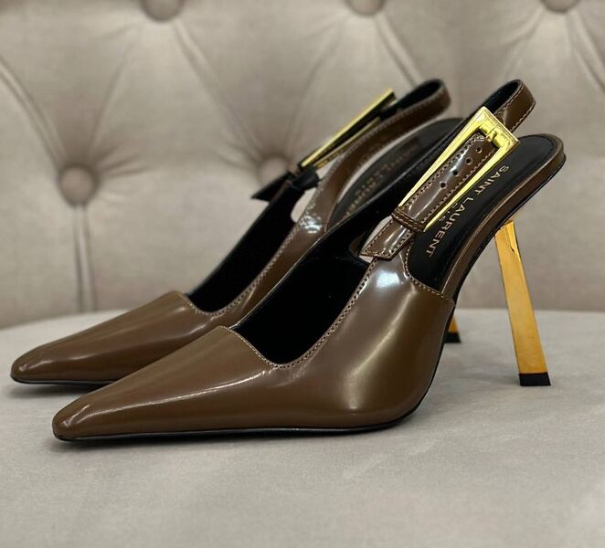 Туфли Saint Laurent женский кожа 133987