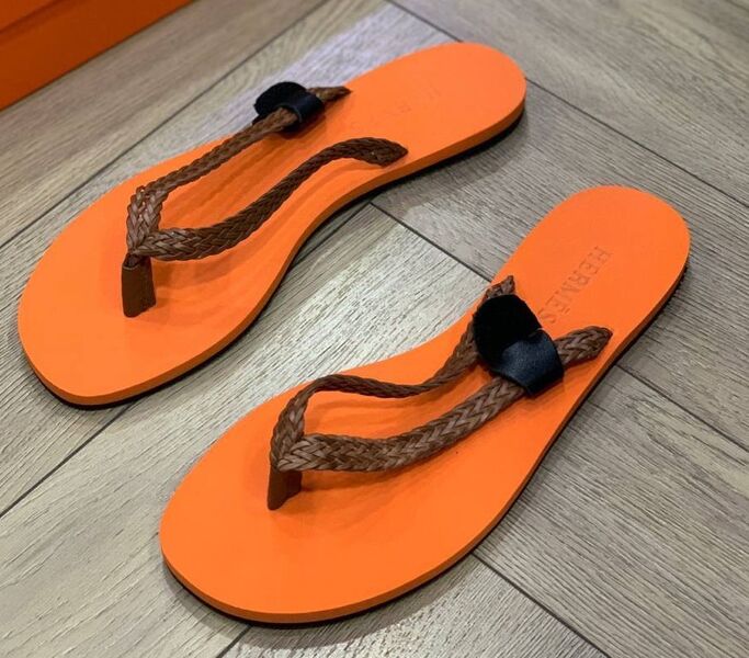 Шлепки Hermès женский кожа 152496