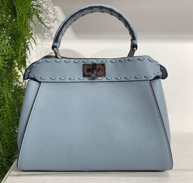 Сумка Fendi Peekaboo женский кожа бирюзовый 186747