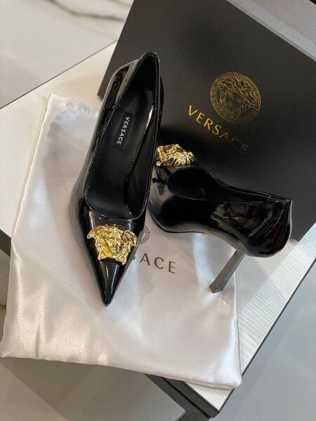 Туфли Versace женский кожа черный 81715-2
