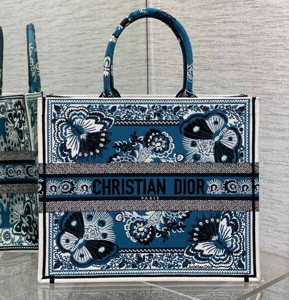 Сумка Christian Dior Book 41 женский текстиль синий 139715