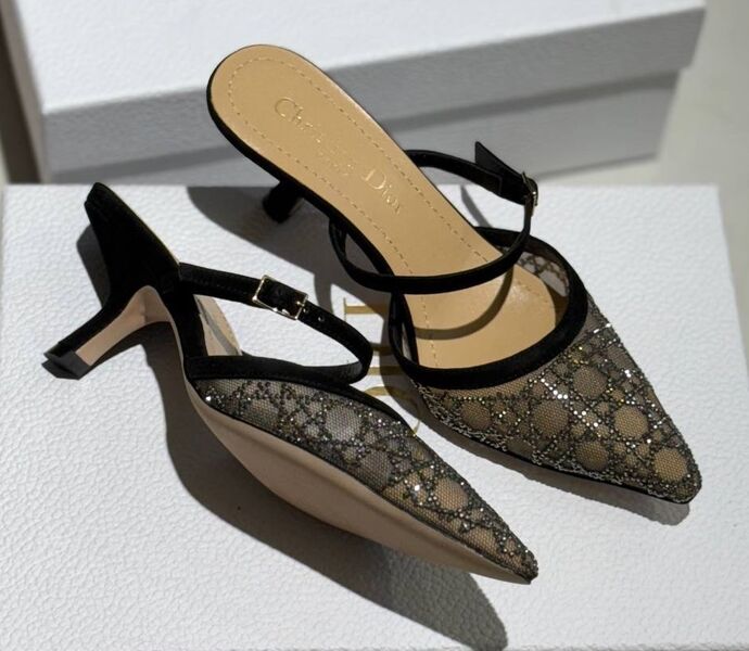 Туфли Christian Dior женский сетка черный 173871