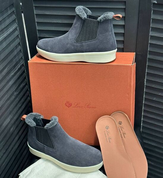 Мужские ботинки Loro Piana мужской замша графитовый 134539