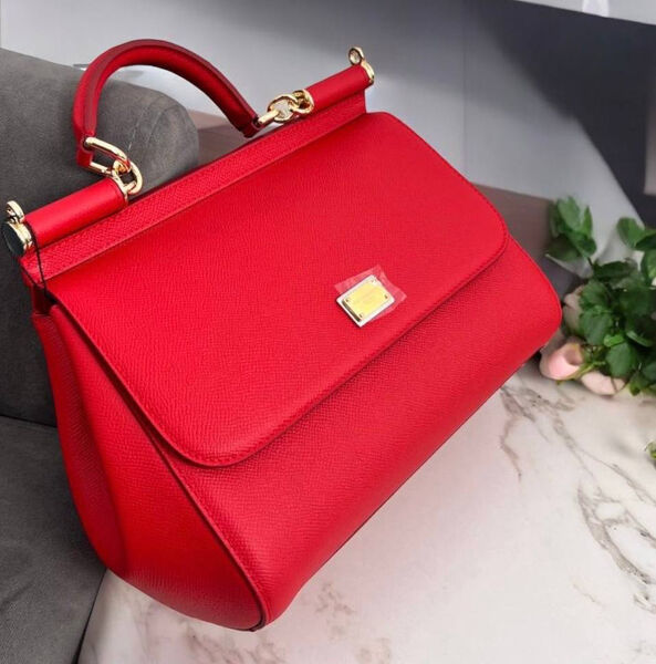 Сумка Dolce & Gabbana женский кожа бордовый 156593-2