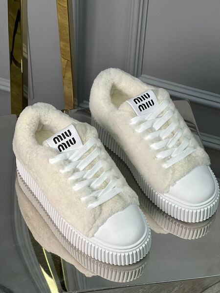 Кеды Miu Miu женский белый 127840-3