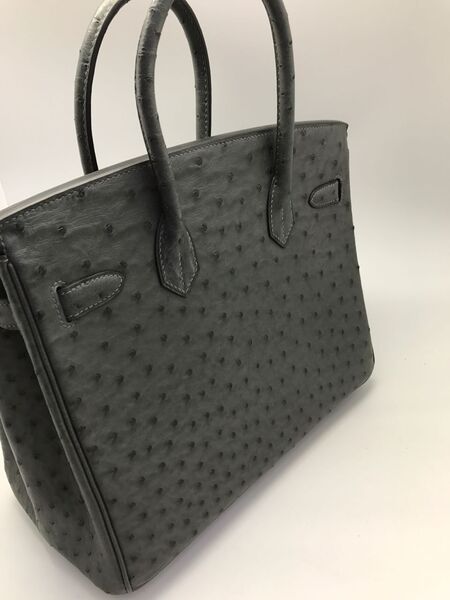 Сумка Hermès Birkin 30 женский кожа графитовый 75296-3
