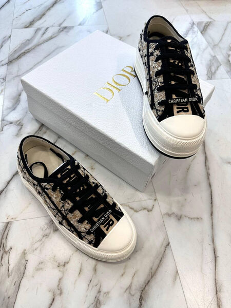 Кеды Christian Dior женский текстиль бежевый 200019-2