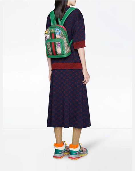 Рюкзак Gucci женский канва monogram темно-зеленый 133571-2