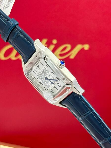 Мужские часы Cartier Suntos-Dumont мужской кожа синий q3396101-1-5