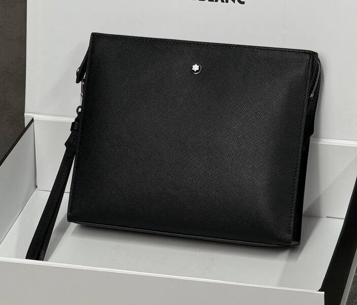 Мужской клатч Montblanc мужской кожа,канва 196013