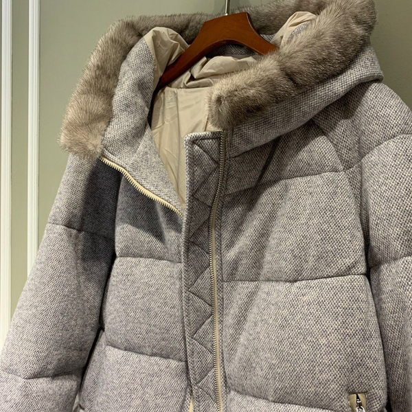 Пуховик Loro Piana женский графитовый 62825-2