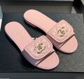 Шлепки Chanel женский кожа розовый 187040-1