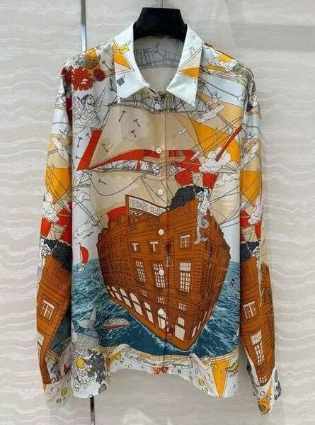 Рубашка Hermès женский разноцветный 184526