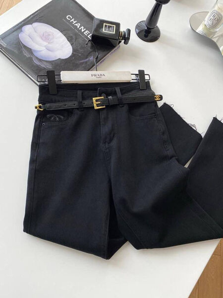 Джинсы Chanel женский джинса черный 127281-3