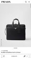 Портфель Prada мужской нейлон черный,серебристый 123787
