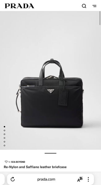 Портфель Prada мужской нейлон черный 123787