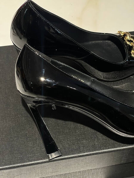 Туфли Saint Laurent женский кожа черный 100485-3