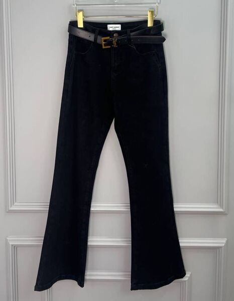 Джинсы Saint Laurent женский джинса черный,белый 137358